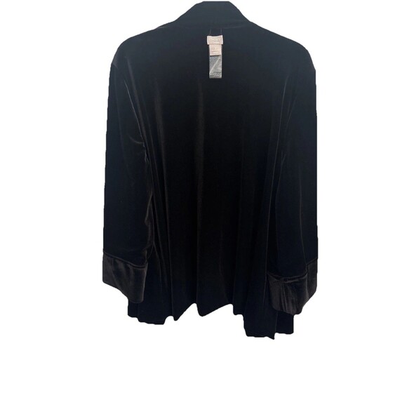 NWT Chico's Red Velvet Reversible to Black Jacket SZ 3 XL Kimono Sleeve MSRP 159 - Picture 5 of 12